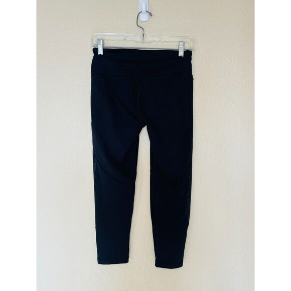 Knockout by Victoria's Secret Leggings Scalloped Mesh Black - Picture 2 of 11